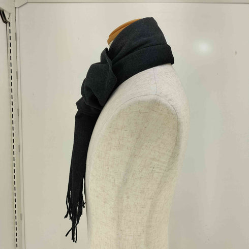 ラコステ LACOSTE ワンポイントロゴ ウール フリンジ マフラー メンズ